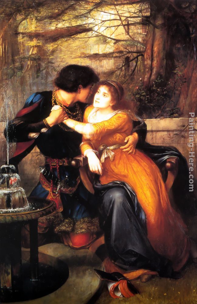 Paolo and Francesca painting - Edward Charles Halle Paolo and Francesca art painting